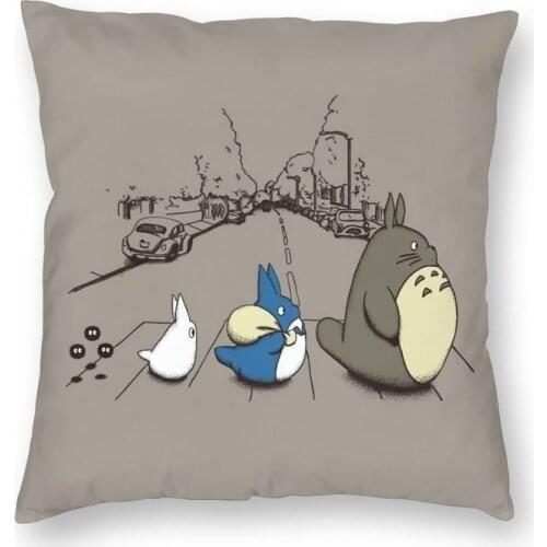 My Neighbor Totoro Square Pillow Case Home Decorative Japanese Anime Cushions Throw Pillow for Living Room Double-Sided Printing