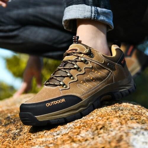 Large Size Mens Shoes 2021 New Hiking Shoes Low-top Mens Outdoor Hiking Shoes Non-slip Wear-resistant Shoes for Men Zapatos