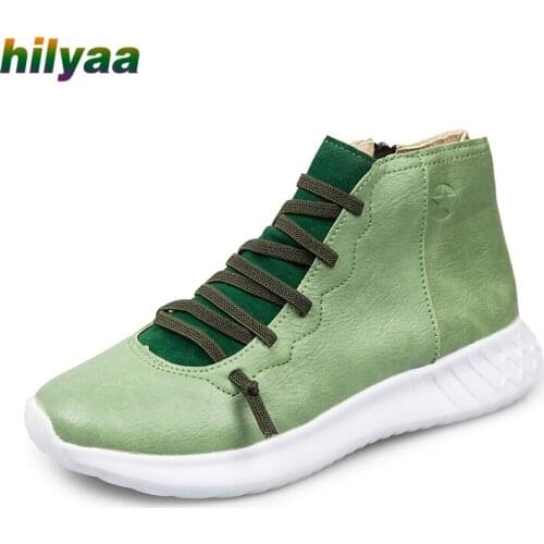 New Sneakers Women Retro Fashion Ankle Platform Shoes Footwear Trainers Solid Zipper Casual Leather Shoes Ladies Spring Sneakers