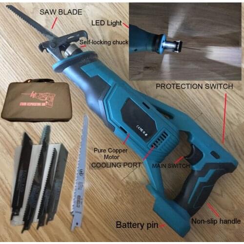 32mm Electric Cordless Reciprocating Saw Body Woodworking Metal Cutting Electric Saw for Makita Battery 18V Power Tool Parts