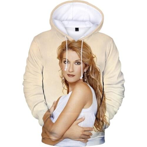 3D print Popular Celine Dion Print Hoodie Sweatshirts Boys/girls Fashion Casual Hip Hop Pullover Children Street Celin Outwear