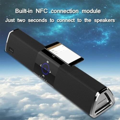 A3 Portable 20W High Power Waterproof Touch Wireless Sound Bar Stereo Cinema Sound Effect Super Bass Dual Speaker Music Center