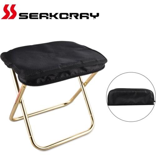 Portable High Durable Outdoor Folding chair With Bag Aluminum Chair Stool Seat Fishing Camping Camping Seats Hiking Stool