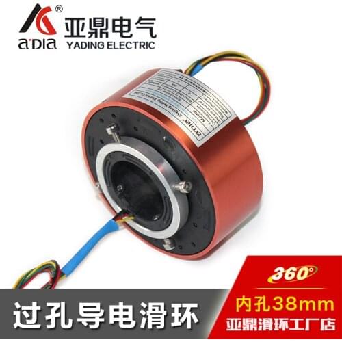 Slip Ring Rotary Conductive Connector Noble Metal Contact Collector 2 6 12 18 Road Conducting Ring Inner Hole 38.1 Mm