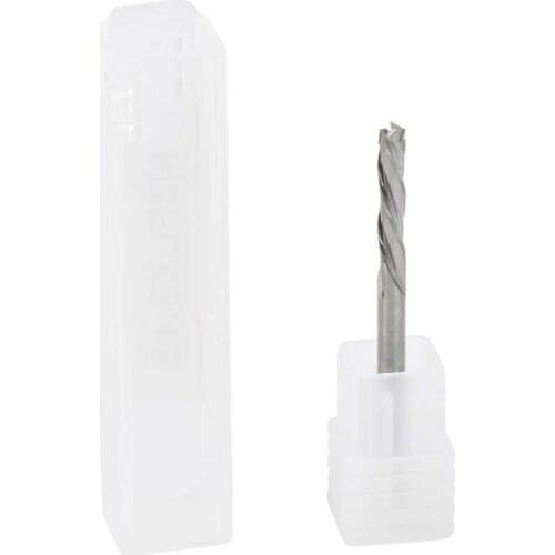 Woodworking Power Tool Accessories Milling Cutter 3 Flutes Compound Woodworking Cutting Tools 3.175 x 3.175 x 15 x 45mm