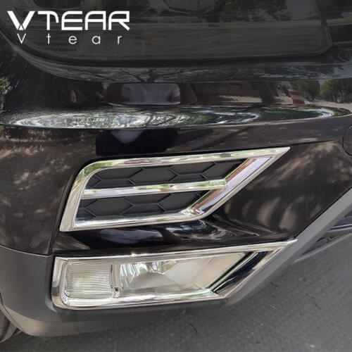 For Volkswagen Tiguan 2020 2019 Fog Light Trim Cover Frame ABS Chromium Styling Exterior Decoration Protection Accessories