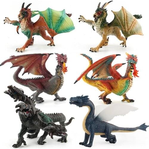 1Pc Realistic Flying Mutant Dragons Animal Figurine PVC Doll Kids Toy Collectible Christmas And New Year Childrens Gifts
