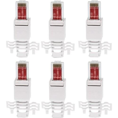 Network Plugs Tool-Free RJ45 CAT6 LAN UTP Cable Plug Without Tools CAT5E CAT6A Installation Cable Patch Cable