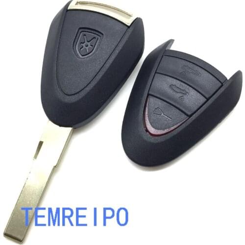 5pcs/lot 3 Buttons Replacement Remote Key Case Shell Fit For Porsche Cayman 911 Boxster Carrera GT