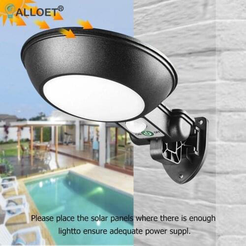 Garden LED Solar Rotatable Wall Light Waterproof Motion Human Body Sensor Lamp Outdoor Lighting Garden Decoration