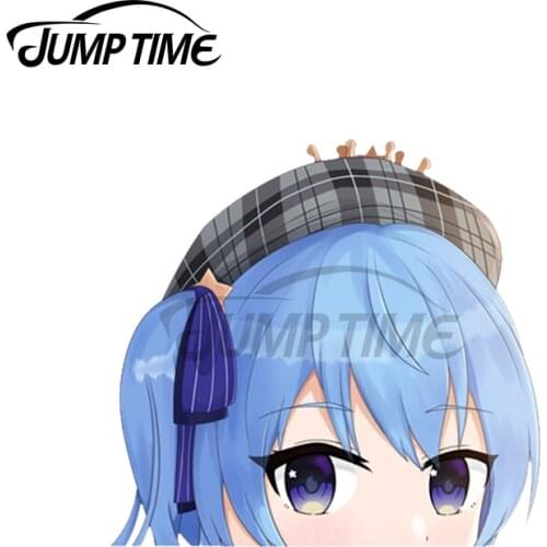 Jump Time 13 x 8.8cm For Hoshimachi Suisei Peeker Fine Decal Vinyl Car Sticker Body for Car Creative Stickers Decoration
