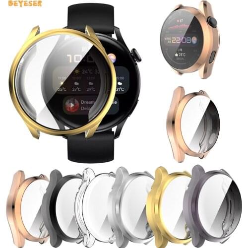 TPU Protective Case For Huawei Watch 3 46mm Full Cover Case Screen Protector Bumper Shell For Watch 3 Pro 48mm Smartwatch Frame