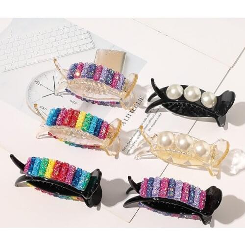 New fashion beautiful Colorful girl series rainbow hair candy color Hair Claws hairpin for Women Girl Hair Accessorie Headwear