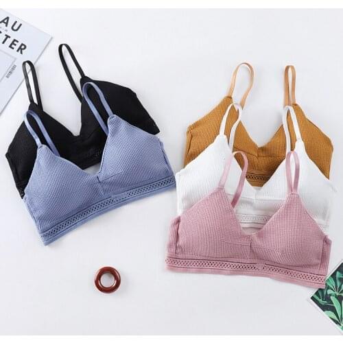 Women Wire Free Sleep Bra Tube Tops Brassiere Hollow Out Breathable Bralette Summer Seamless Bras