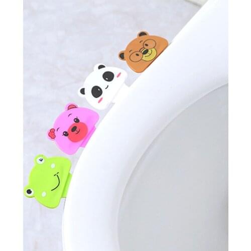 1pcs Cute Cartoon Toilet Cover Lifting Device Bathroom Toilet Lid Handle Portable Sanitary Handle Toilet Seat Cover lifter
