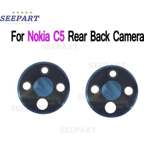 1pc New for Nokia C5 Rear Back Camera Lens Cover Glass with Adhesive Replacement Parts For Nokia C5 Lens Glass