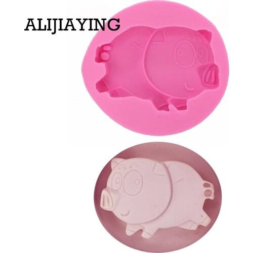 M1249 1Pcs DIY silicone mould pig mold for cake decoration fondant form chocolate wafer mold kitche Baking accessories