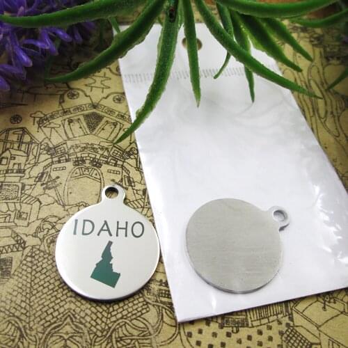20pcs--"Idaho map"stainless steel charms 5 styles for choosing DIY Charms for necklace bracelets