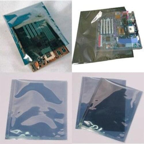 100pcs flat anti-static shielding bags Electronic components PCB board bag chip packaging bag High strength Free damage