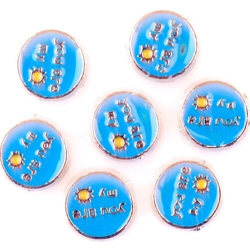 20Pcs/lot Words You Are My Sunshine Walk With Gods Floating Locket Charms Finding Diy Lovers Gift Jewelry