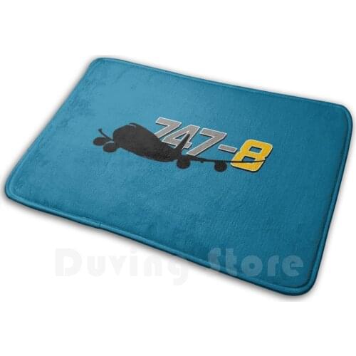 747-8 Jumbo Carpet Mat Rug Cushion Soft 747 Jumbo Queen Of The Sky Plane Airplane Flight Pilot Flight Attendant