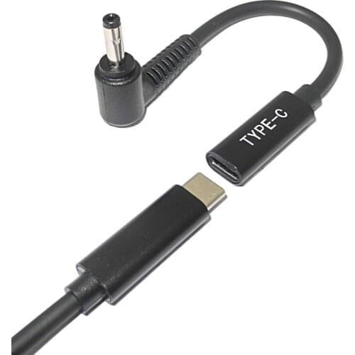 USB 3.1 Type C USB Female to DC 4.0*1.7 Male Power Charger Adapter Connector Adaptor for Lenovo Asus BenQ PD Notebook