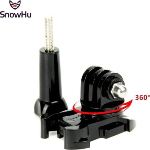 SnowHu for Gopro accessories 360 Degree Rotate Quick Release Buckle Vertical Surface For GoPro Hero 9 8 7 6 +for Yi 4K GP203