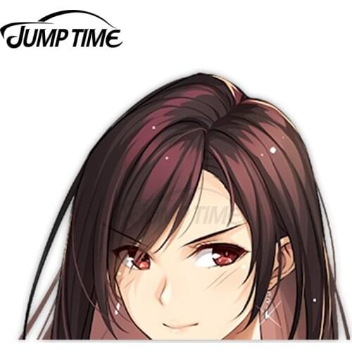 Jump Time 13 x 8.3cm Car Decals Final Fantasy Sexy Anime Car Stickers Wiper Laptop Surfboard Peeker Vinyl Decoration