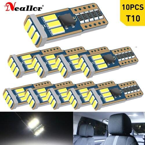 10Pcs T10 Socket W5W LED Canbus Car Lights for BMW E46 E90 E60 F30 F10 E39 E36 E87 E30 E92 F20 E91 G30 F1 X1 X3 E83 F25 194 5w5