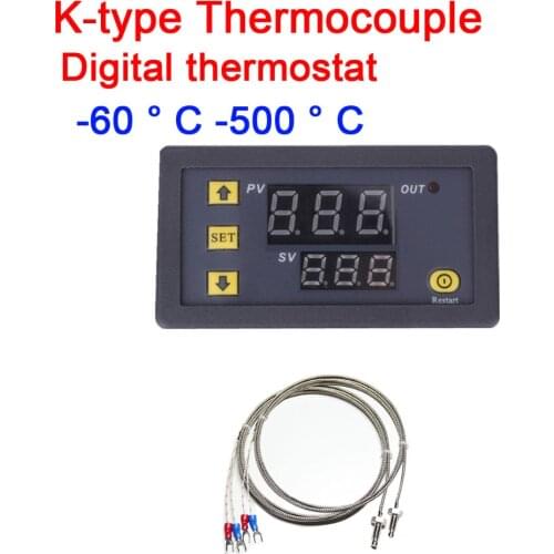 DC 5V -60C TO 500C Digital high-precision Temperature Control Switch Thermostat K type Thermocouple Incubating refrigerator air