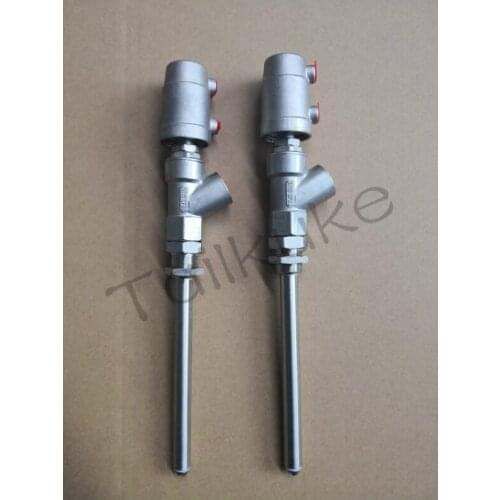 Stainless Steel DN15 -27 Long Filling Nozzle Custom Double Acting Free PTFE Seal