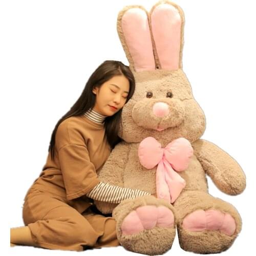 Fancytrader 150cm Cute Big Plush Rabbit Toy Anime 59'' Giant Stuffed Bunny Sleeping Pillow for Kid Gift Home Decoration 4 Colors