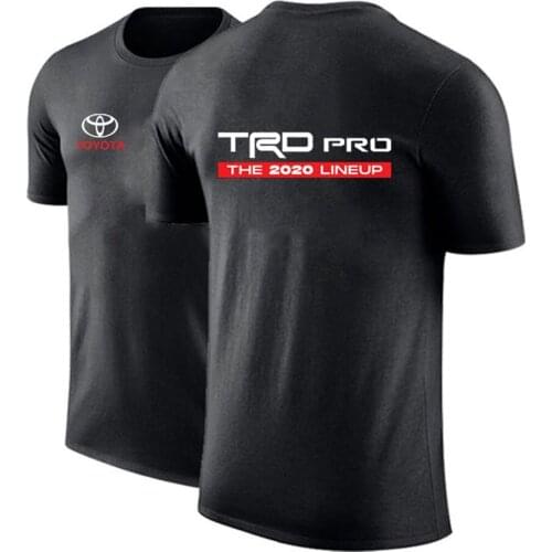 Unisex Toyota TRD Pro Tees Car Logo Customize Tshirt Male O-neck Short Sleeves Mans Cotton Hip Hop Sportwear Casual Print Tops