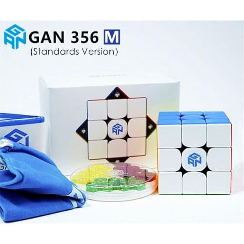 GAN 356 M Magnetic 3x3x3 Magic Cube Stickerless GAN356M GES Magnets Speed Puzzle Cubes Educational Antistress Toys GAN356 M Kids