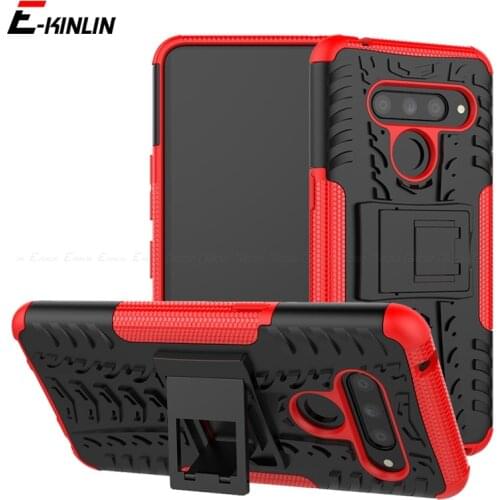 Hybrid Case For LG V20 V30 V30S V40 V50 V50S 5G V60 Plus Velvet ThinQ Stylo 6 5X 5 Plus Holder Stand Silicone Armor Back Cover