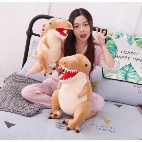 Sitting Height 40-50cm Cute Dinosaur Plush Toys Cartoon Tyrannosaurus Stuffed Toy Dolls for Kids Children Boys Birthday Gift