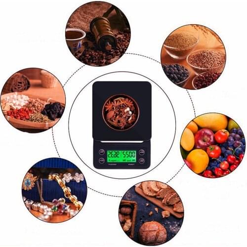 Kitchen Coffee Scale with Timer,High Precision Pour Over Drip,Espresso Scale,with Back-Lit LCD Display