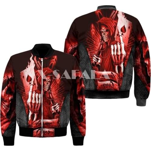 Mens Unisex 3D Bomber Jackets Trippy Skull Head Print Zipper Flight Jacket Casual Unisex Harajuku Women Streetwear Thick Coats19