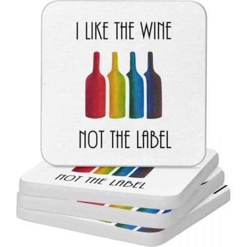 I Like The Wine Not The Label David Rose Quote Schitt Diatom Square Round Coaster Multifunction Cup Bonsai Mat Soap Pad Diameter