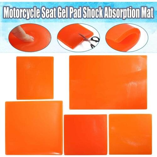 DIY Modified Motorcycle Seat Cushion Gel Pad Shock Absorption Mat Comfortable Soft Cool Orange for Motorcycle Car Chair Cushion