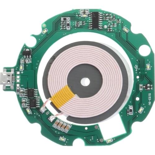 N0HF 10W Qi Standard Fast Wireless Charger PCBA Circuit Board Transmitter Module with Coil DIY for Smart Cellphones Accessories
