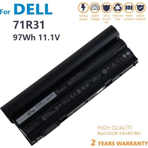 Genuine new 71R31 Laptop Battery for DELL Latitude E6420 E6520 E5420 E5520 E6430 E5530 E5430 M5Y0X NHXVW T54FJ 11.1V 97WH