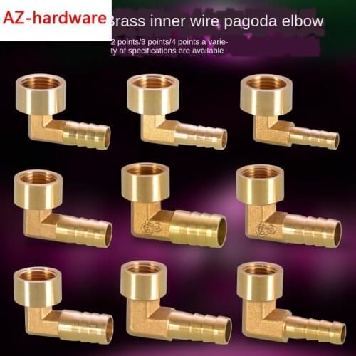 Pagoda Elbow Pagoda Tsui 90 Degree Right Angle Copper Connector Green Head 1/4IN 3/8IN 1/2IN 3/4IN Copper Fittings
