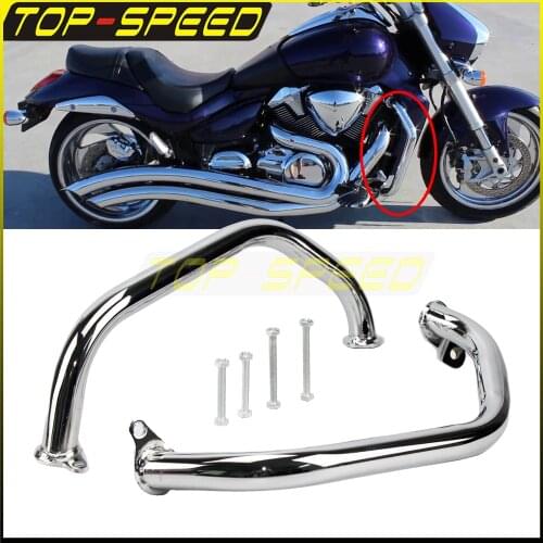 Strong Frame Crash Bar 32mm Front Engine Guard Bumper Protection For Suzuki Boulevard M109R 2006-2017 1-1/4" Bumper Guard