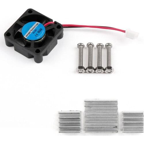Raspberry Pi 3 Model B CPU Cooling Fan 5V 2P Brushless With Screws Heatsink For Raspberry Pi 3 / 2 Model B