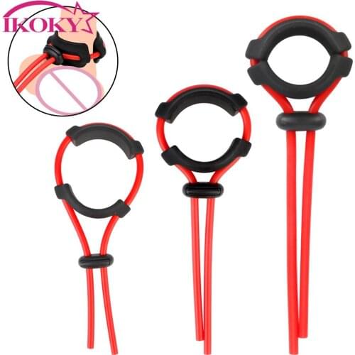 Adult Products Delay Ejaculation Male Lasting Cockring Adjustable Silicone Cock Rings Sex Toys for Adults Men Penis Ring Rope