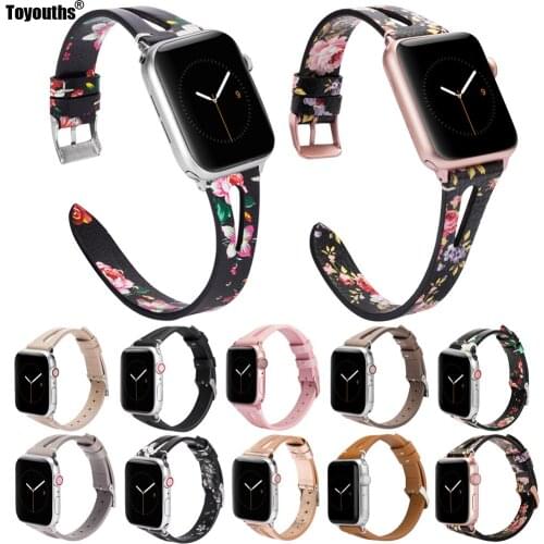 Genuine Leather Watchband for iWatch Apple Watch Series 1 2 3 4 38mm 40mm 42mm 44mm Band Special Hole Sports Steel Clasp Strap