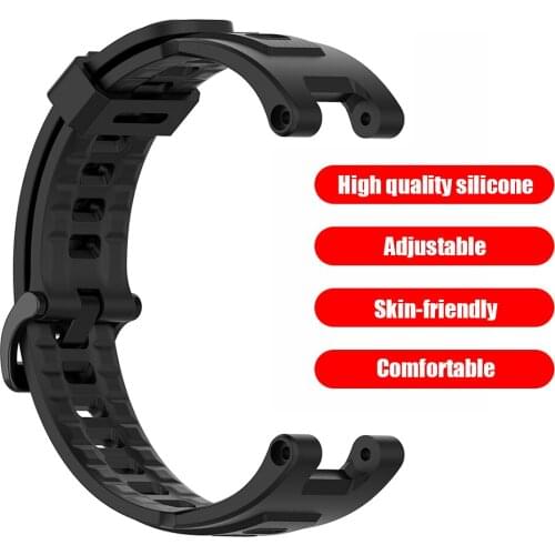 Silicone Watch Band Strap Comfortable Elegant Watch Element for Amazfit T-Rex A1918 Bracelet Wristband with Tools