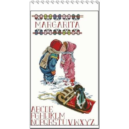 Drop Shipping Embroidery Kiss Christmas Stockings How to Count Cross Stitch with 100% Cotton Floss &Free Shipping for Home Decor