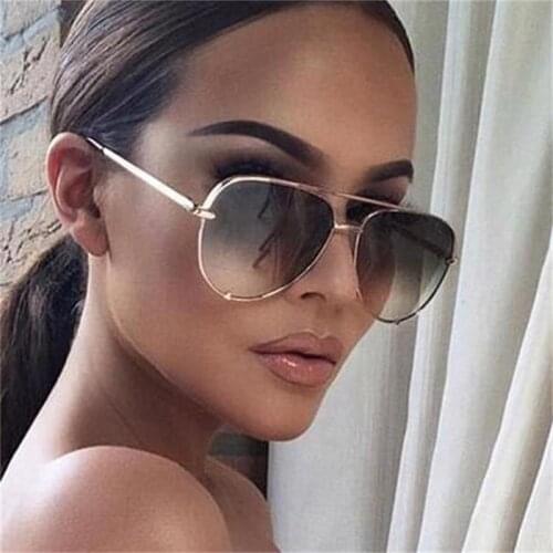 Luxury Mirror Sunglasses Fashion Flat Top Rose Gold Glasses Women Men Shades UV400 Sun Glasses Female Gafas De Sol
